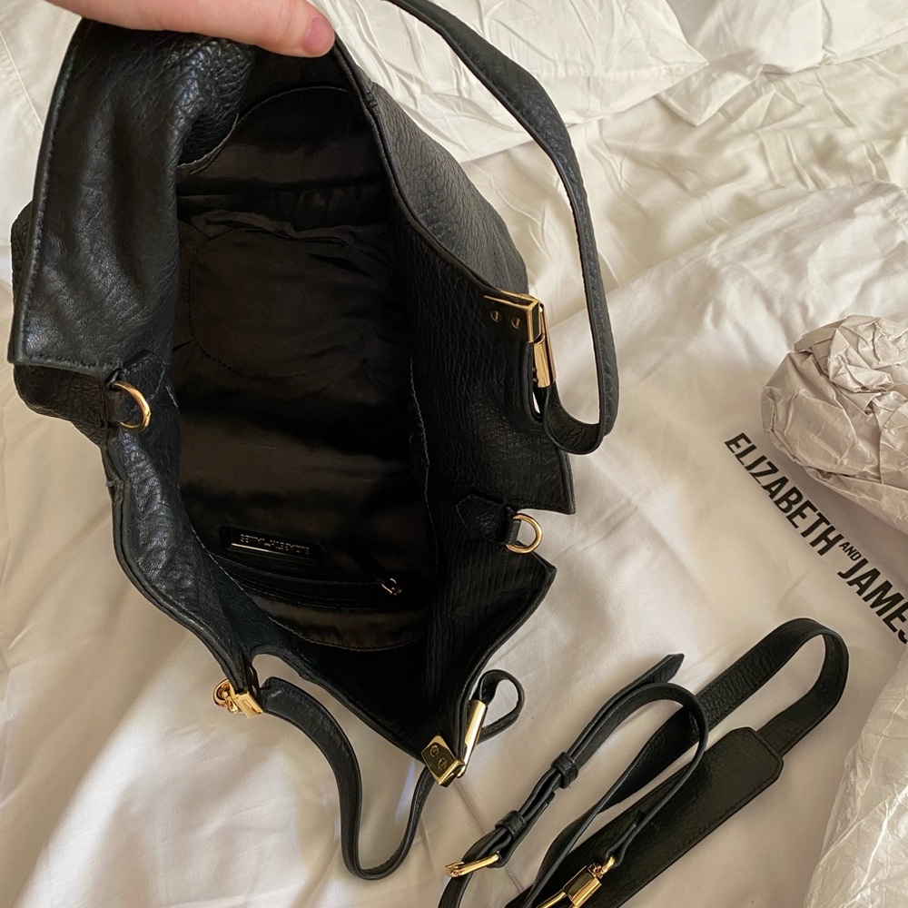 Elizabeth and James Cynnie black pebble leather tote bag - Picture 6 of 11